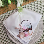 Charlo's Easter Cloth Napkins Easter Happy Garden Reusable Napkins Soft Durable