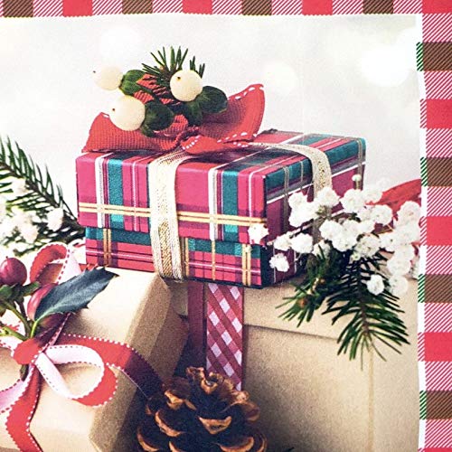 Set of 4 Placemats Christmas Gift Box Cloth Waterproof 17