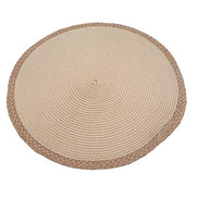 Set of 4 Tabletop Collection Indoor/Outdoor Beige String Round Placemat 15
