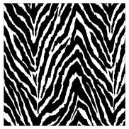 طقم مناديل قماش من شارلو - 4 قطع بنقشة حمار وحشي - 16 بوصة × 16 بوصة - أسود