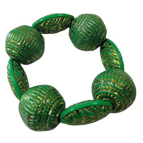 Conjunto de 4 Anéis de Guardanapo Bola Mix Verde com Contas