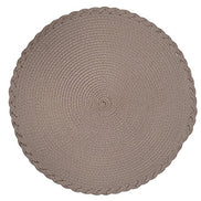 Jogo de 4 Lugar Americano Redondo Noar Fendi 38 cm Diâmetro para Ambientes Internos/Externos