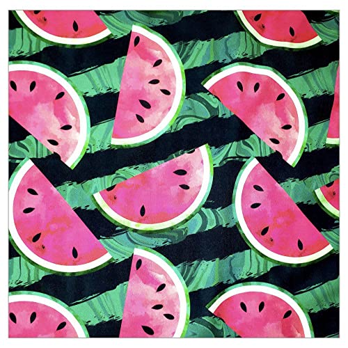 Guardanapos de Pano Charlo Conjunto de 4 Frutas de Melancia 40x40cm - Rosa