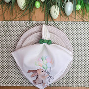 Charlo's Easter Cloth Napkins Easter Happy Garden Reusable Napkins Soft Durable