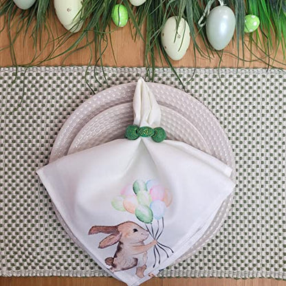 Charlo's Easter Cloth Napkins Easter Happy Garden Reusable Napkins Soft Durable
