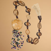 BIOJoias Amazônia Jatobá Sapo Boca Mesa Decorativa Colar Arte de Parede Decorativa Feito à Mão para Sala de Estar, Quarto, Entrada