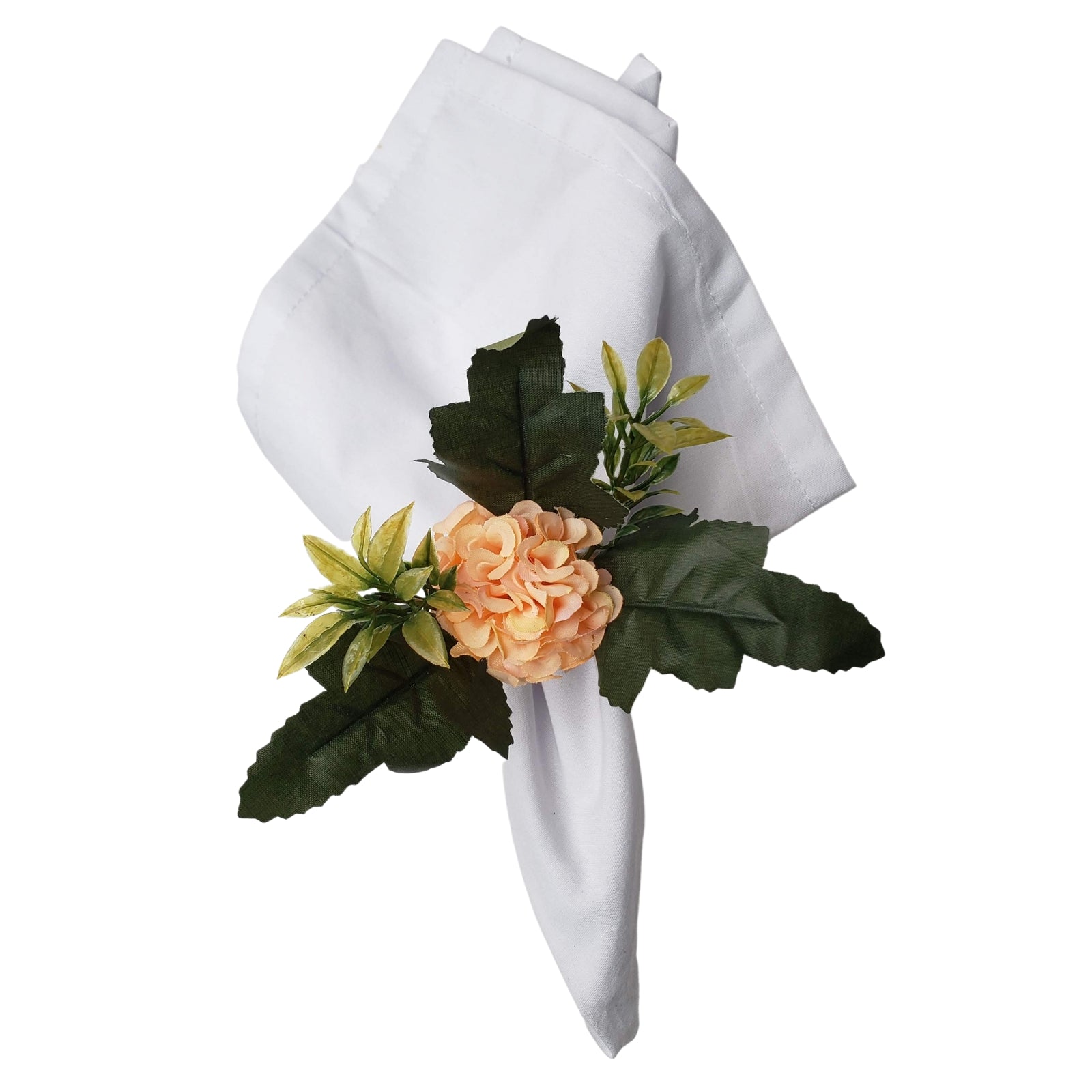 Argolas para Guardanapos Charlo (4 Unidades) Crisântemo Nude para Decoração de Mesa de Jantar