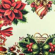 Set of 4 Placemats Christmas Party Wreath Cloth Waterproof 17