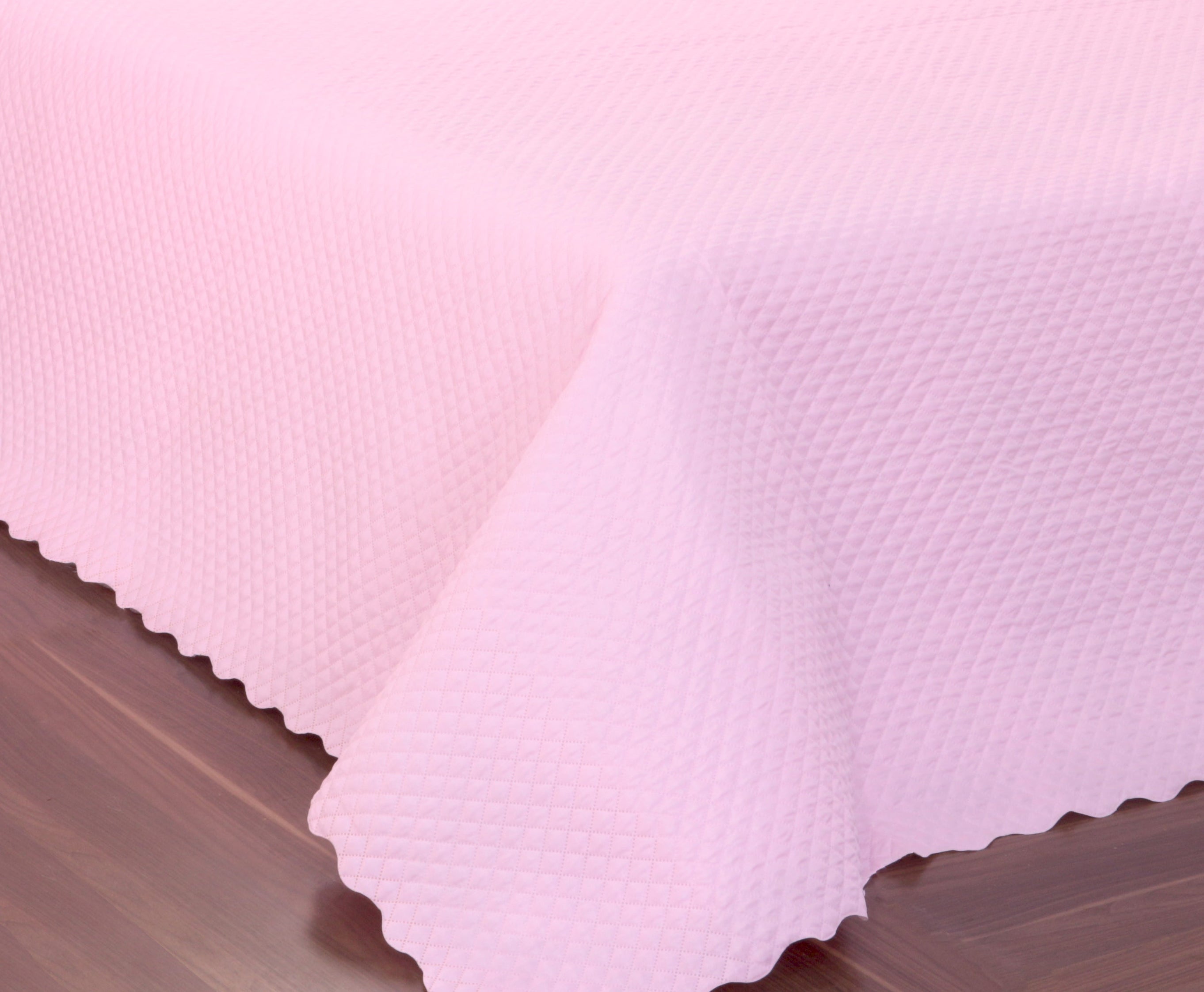 Queen Quilted Bedspread Set 3 Pieces Pink 98.4 x 94.5 in – Soft Microfiber Lightweight Bedding