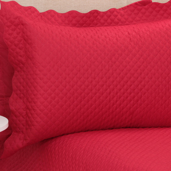 Kit Cobreleito Queen Clássico 3 Peças Rosa Matelado Microfibra 240x250 cm