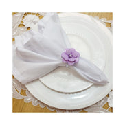 Maison Charlô | Conjunto de 4 Anéis de Guardanapo Delicados com Flores | Casamento, Ação de Graças, Natal, Ano Novo, Casamento, Banquete, Aniversário