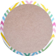Conjunto de 4 capas de lugar-americano redondas de 14 polegadas de diâmetro Chevron Joy cores pastel