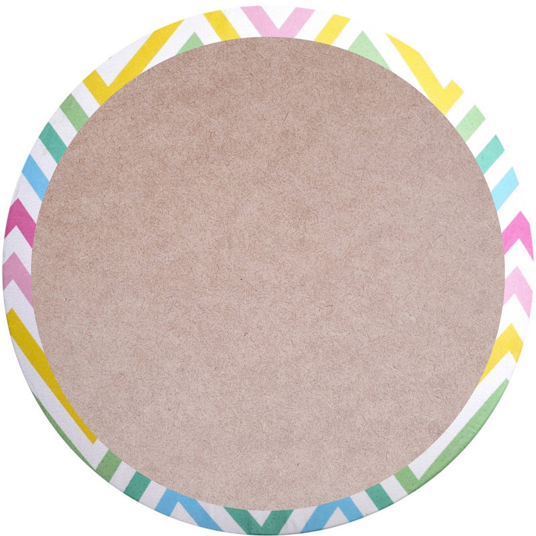 Conjunto de 4 capas de lugar-americano redondas de 14 polegadas de diâmetro Chevron Joy cores pastel