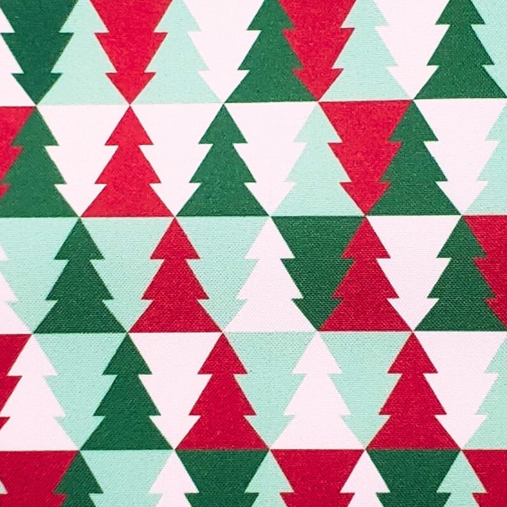 Set of 4 Placemats Christmas Tree Tile Cloth Waterproof 17