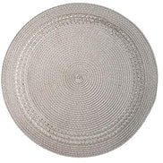 Set of 4 Tabletop Collection Indoor/Outdoor Beige DOT Round Placemat 15