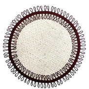 Charlo's Set of 2 Red Wine Sustainable Brazilian Jute Liz Round Placemats Sousplat 16