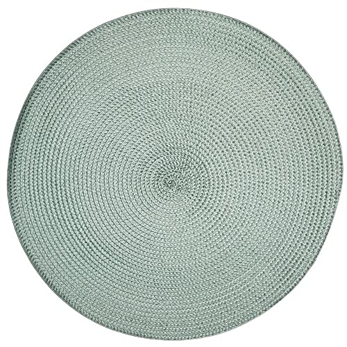 Set of 4 Tabletop Collection Indoor/Outdoor Green Water Round Placemat 15