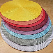 Set of 4 Tabletop Collection Indoor/Outdoor Vine Round Placemat 15