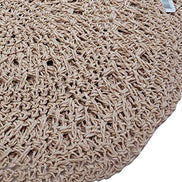 Charlo's Set of 4 Nude Sustainable Rustic Chic Round Placemats 16