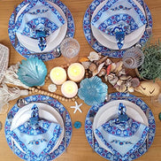 Charlo's Cloth Napkins Set of 4 Beautiful Mandala 16