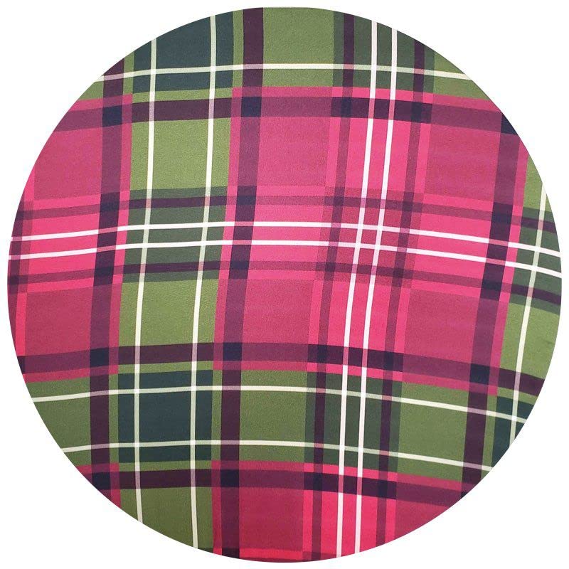 Conjunto de 4 capas de lugar-americano redondas xadrez natalino 35,5 cm diâm. | Vermelho
