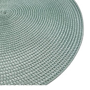 Set of 4 Tabletop Collection Indoor/Outdoor Green Water Round Placemat 15