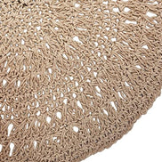 Charlo's Set of 4 Nude Sustainable Rustic Chic Round Placemats 16