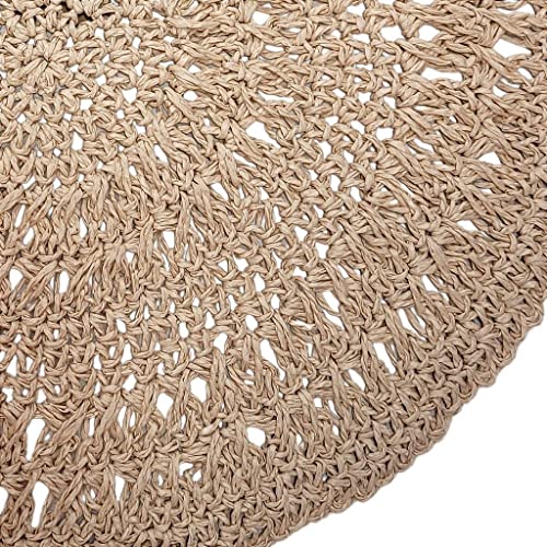 Charlo's Set of 4 Nude Sustainable Rustic Chic Round Placemats 16
