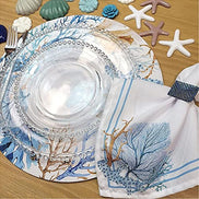 Charlo's Cloth Napkins Set of 4 Blue Coral 16