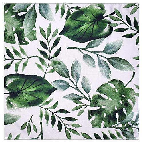 Charlo's Cloth Napkins Set of 4 Monstera Tropical Leaf II 16" by 16" - Green