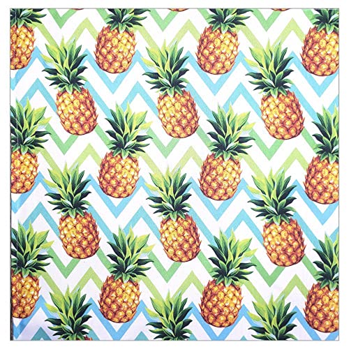 Charlo's Cloth Napkins Set of 4 Pineapple Zigzag 16