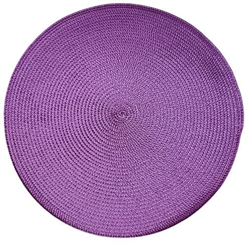 Set of 4 Tabletop Collection Indoor/Outdoor Purple Round Placemat 15