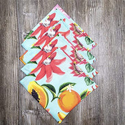 Charlo's Cloth Napkins Set of 4 Salad Fruit  16