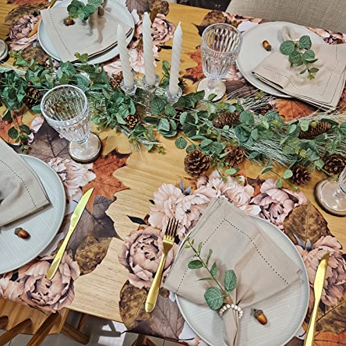 Conjunto de 4 Jogos Americanos Premium Impermeáveis Guirlanda de Flores de Bordo de Ação de Graças