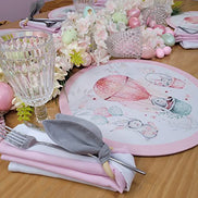 Maison Charlo | Conjunto de 4 Anéis de Guardanapo de Orelhas de Coelhinho Cinzas | Decorações de Páscoa para Mesa