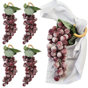 Conjunto de 4 anéis de guardanapo roxos de cacho de uva Prime para Ação de Graças, eventos, festas, casamentos
