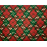 Set of 4 Placemats Christmas Plaid Cloth Waterproof 17