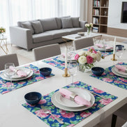 Charlo's Set of 4 Rectangular Placemats Celestial Floral 18