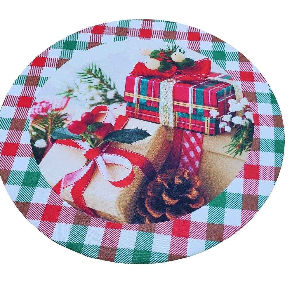 Set of 4 Round Placemats Covers Gift Box Cloth 14