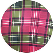 Conjunto de 4 capas de lugar-americano redondas xadrez natalino 35,5 cm diâm. | Vermelho