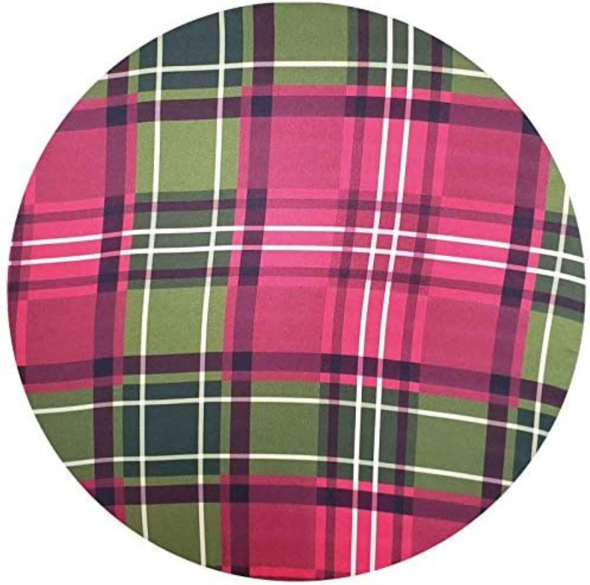 Conjunto de 4 capas de lugar-americano redondas xadrez natalino 35,5 cm diâm. | Vermelho
