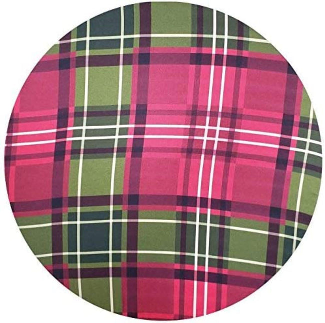 Conjunto de 4 capas de lugar-americano redondas xadrez natalino 35,5 cm diâm. | Vermelho