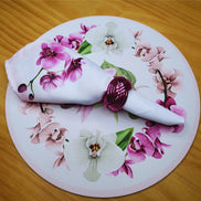 Maison Charlo | Conjunto com 4 Anéis de Guardanapo Trançados Rústicos Metálicos por Charlo - laranja, rosa para Dia das Mães, Presente, Aniversário