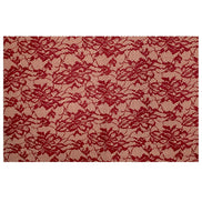 Charlo's Set of 4 Rectangular Placemats Burgundy and Beige 18