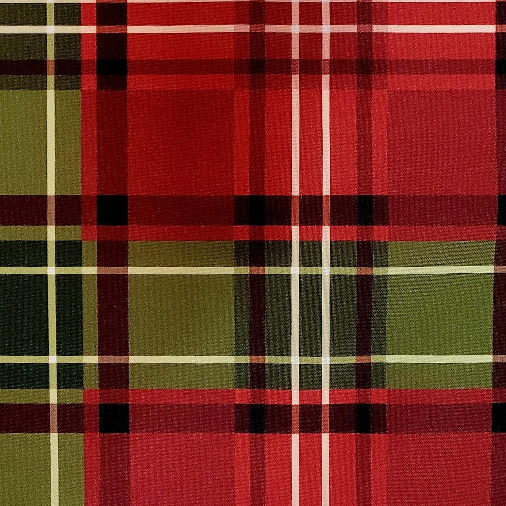 Set of 4 Placemats Christmas Plaid Cloth Waterproof 17