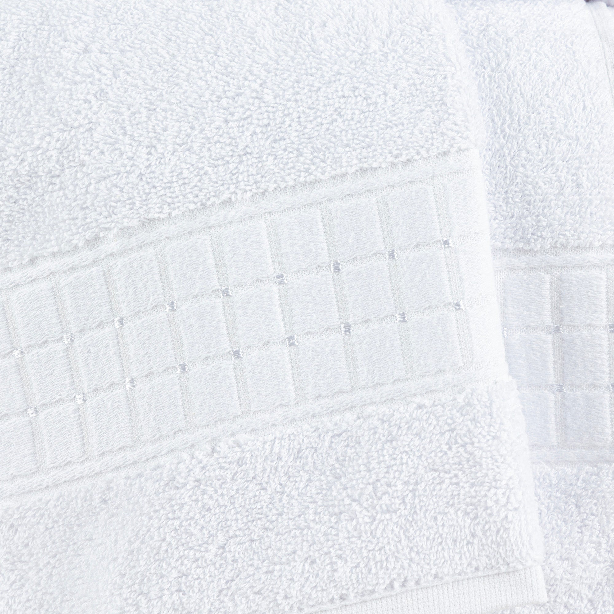 5-Piece Cotton Towel Set White Class – Bath, Hand & Bath Mat 450 GSM Soft Absorbent