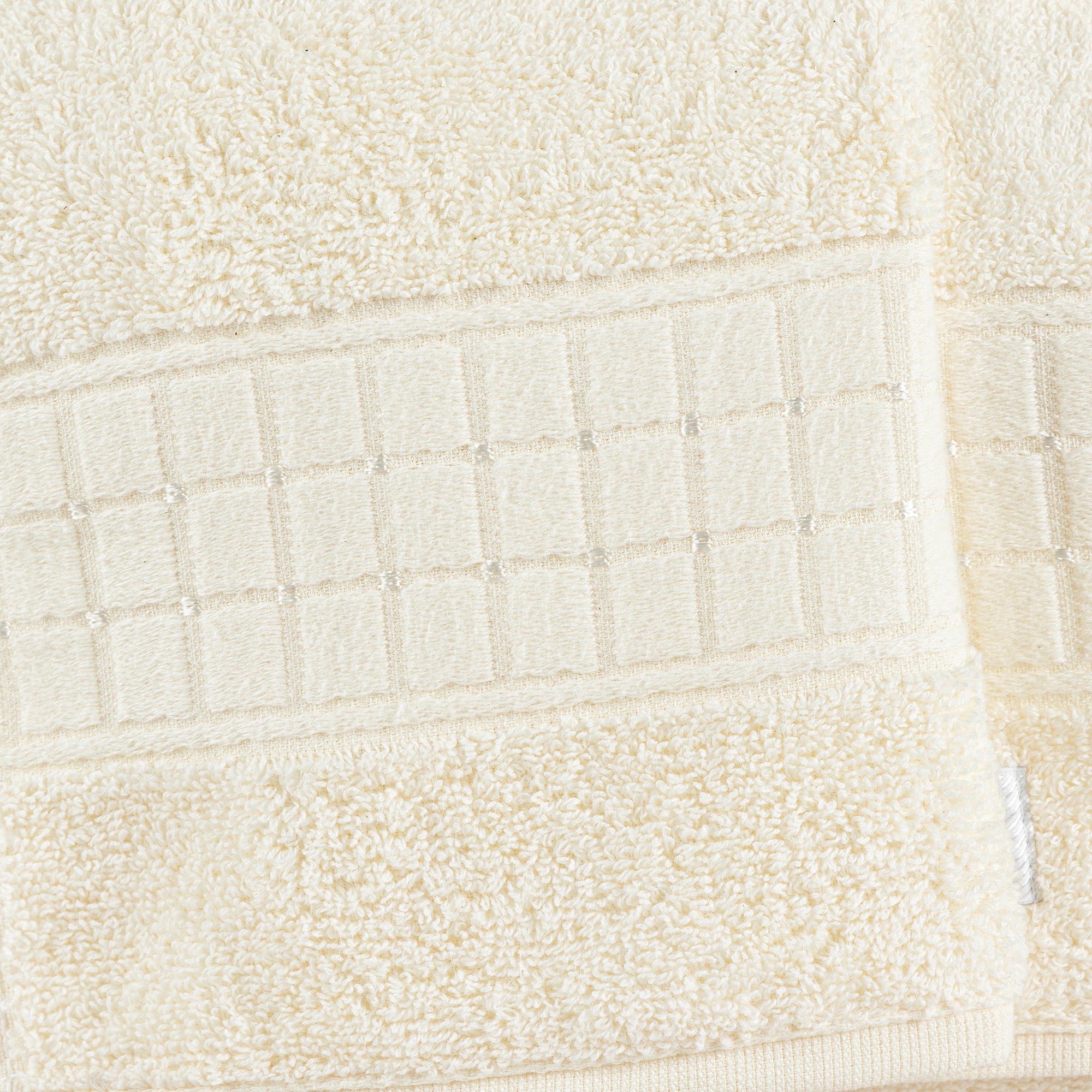 5-Piece Cotton Towel Set White Class – Bath, Hand & Bath Mat 450 GSM Soft Absorbent