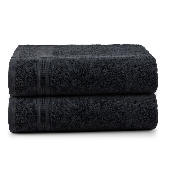 Set of 2 Cotton Bath Towels 49.2 x 25.6 in – 260 GSM Lightweight Soft Everyday Towels