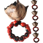 Conjunto de 4 anéis de guardanapo BIOJewelry de casca de coco de babaçu açaí feitos à mão para mesa de jantar