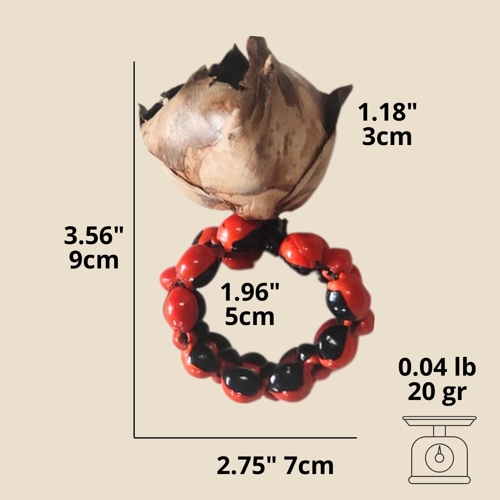 Conjunto de 4 anéis de guardanapo BIOJewelry de casca de coco de babaçu açaí feitos à mão para mesa de jantar